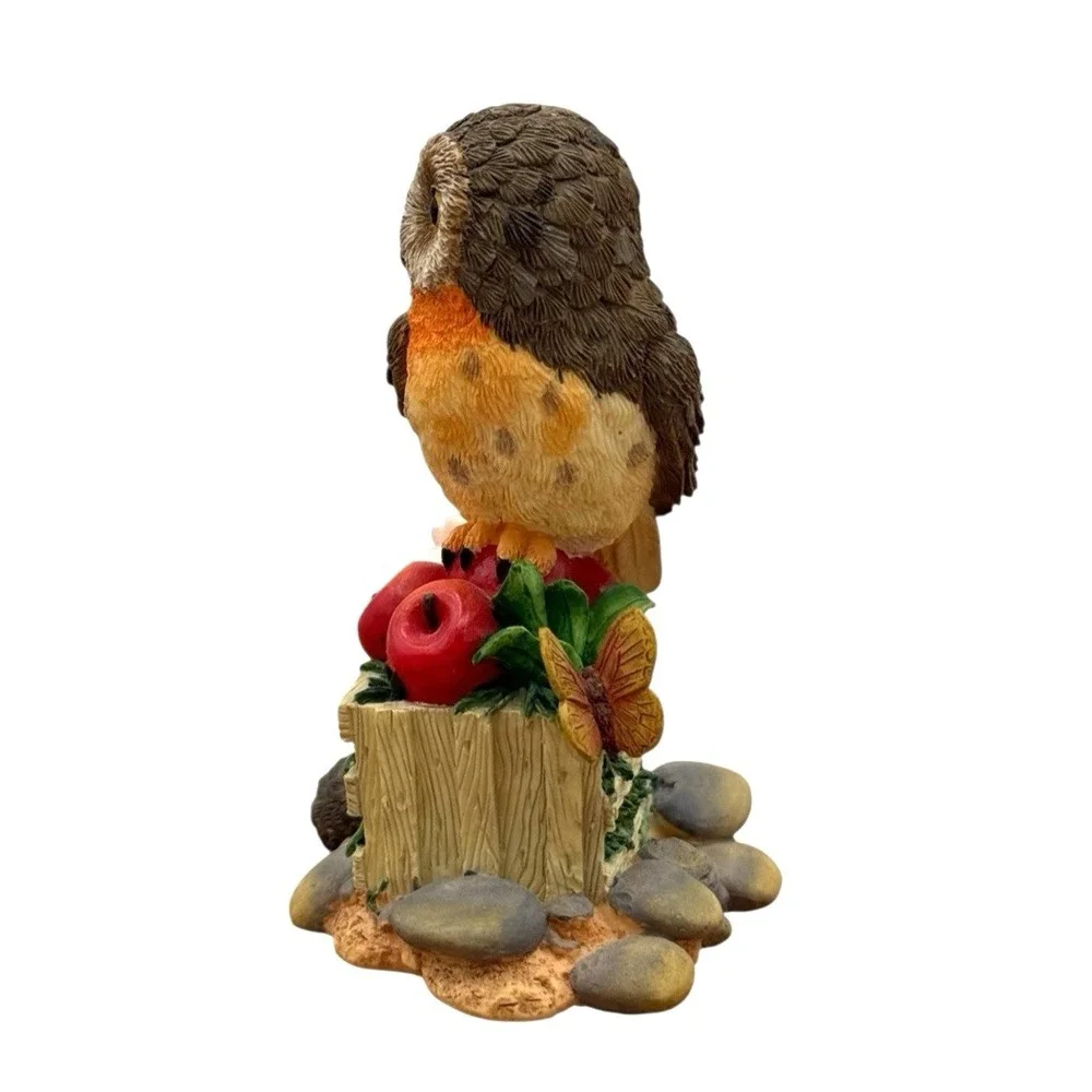 OWLS! Harvest Splendor Owl Your Big Backyard w/Apples & Flower Giordano Art Ltd.